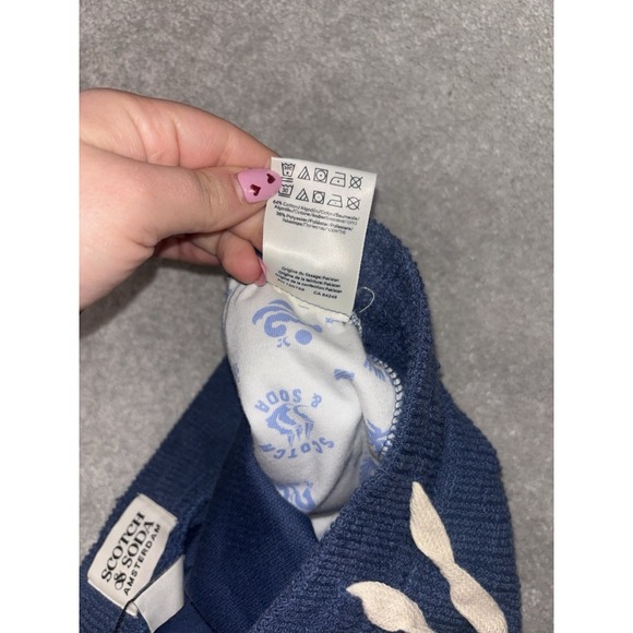 SCOTCH & SODA Men's Pull On Shorts Blue Drawstring Cotton Poly Shorts Small NWT - Picture 8 of 12